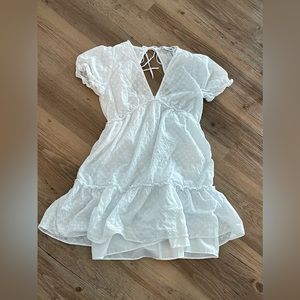 Zara White Eyelet Summer Dress